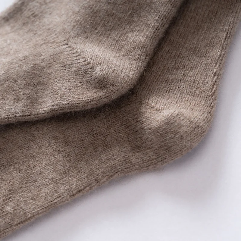 Warm Autumn/Winter Pure Cashmere Thick Socks Unisex Thick Warm Knitted Stockings Warm Fashion Solid Color Socks For Men /Women