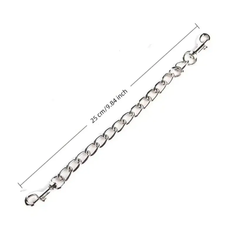 Hoyytu Adult Restraint Handcuff Double End Metal Hook Chain Portable Design for Couple Bondage Travel Intimate Use - view 6