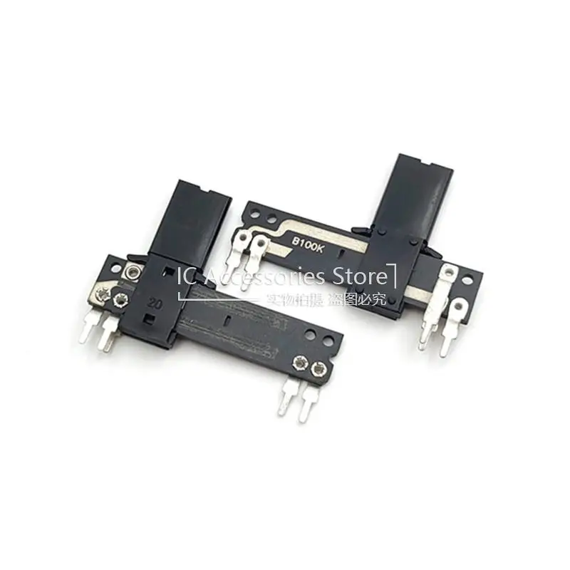 5PCS Straight Sliding Potentiometer Audio Amplifier Mixer Slide Fader 40MM B100K Single Potentiometer 5Pin With Lamp