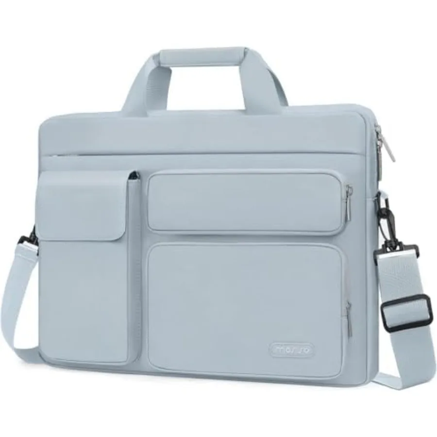 

Laptop Shoulder Bag 15.6 15-15.6 Computer Bag Compatible with MacBook Pro HP Dell Lenovo Notebook with 2 Raisedand1 Flapoverand