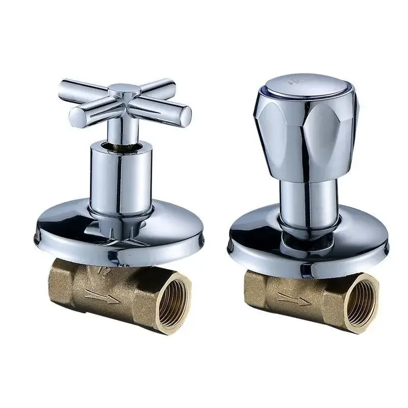 1Pc Copper - Bathtub Faucet Valve 1/2'' 3/4'' Bathroom Shower Cold Water Tap Valve Single Handle Concealed Angle Valve Accessory