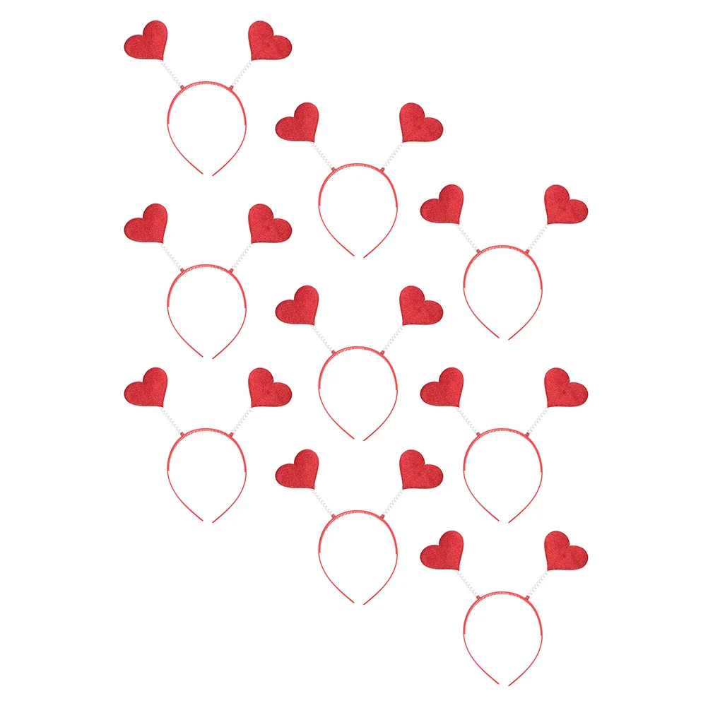 

9Pcs Valentine's Day Hairbands Loving Heart Head Hoops Adorable Party Hair Accessories Holiday Cosplay Heart Headbands