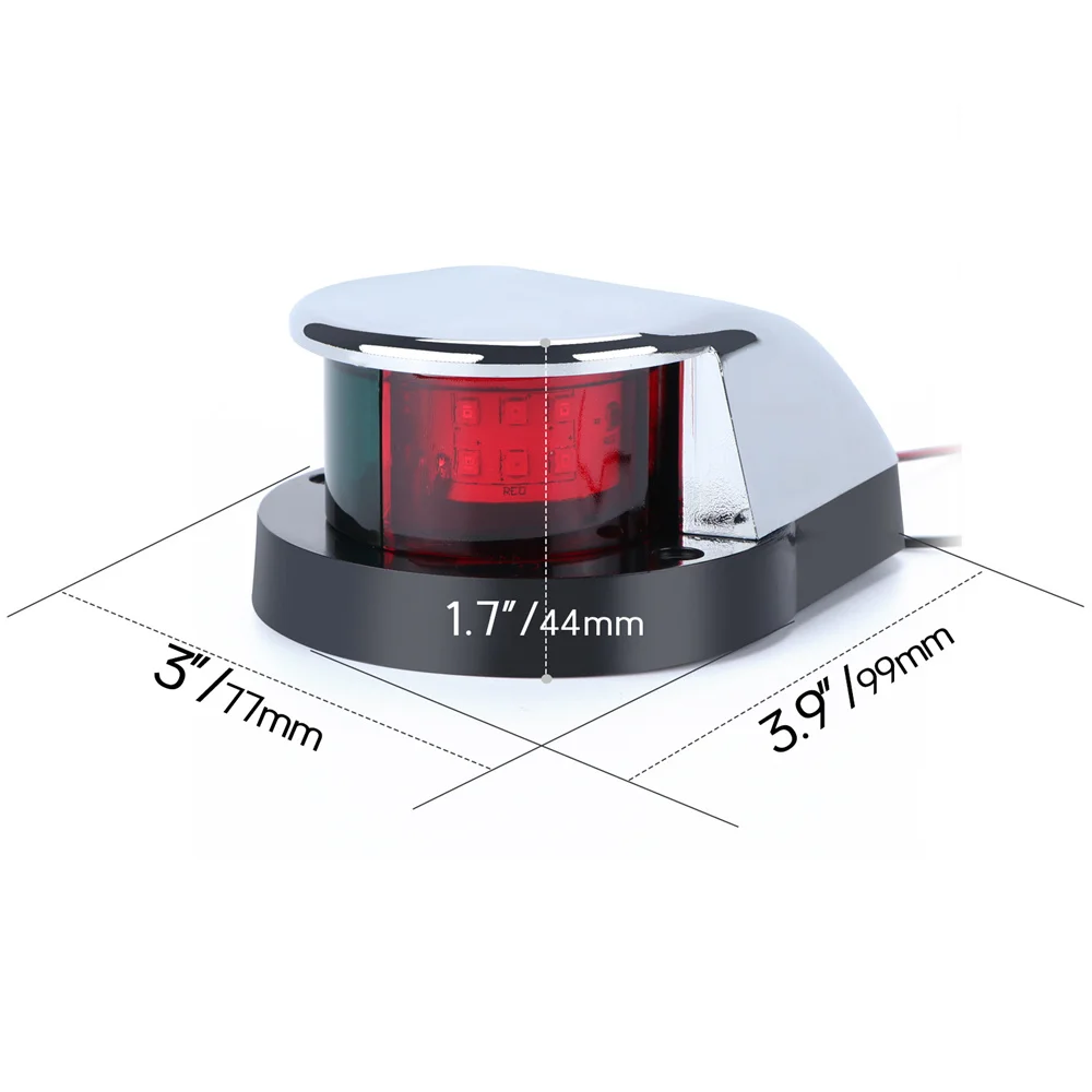 LED Navigation Sailing Light Boat Light Navigation Light LED Navigation Sailing Light Red&Green Boat Light Long Service Life