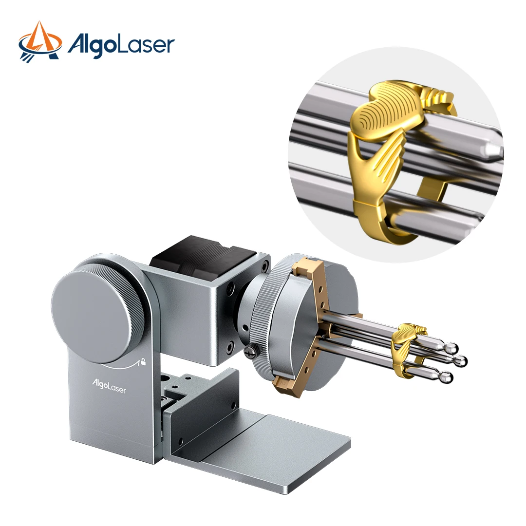 Graveur laser AlgoLaser ARC 4 en 1 avec mandrin rotatif 180 °   Outil de gravure rotatif pour surfaces courbes de gobelets et objets
