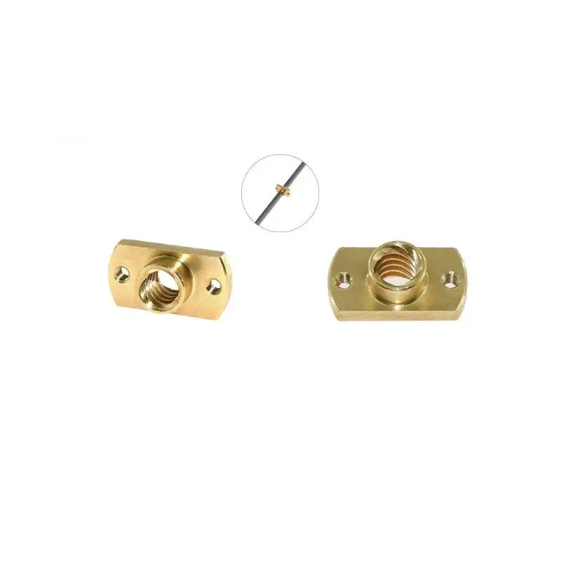 T8x8mm Flange Lead Screw Nut Pitch 2mm Brass POM Nut For Ender3 CR10 3D Printer CNC Parts