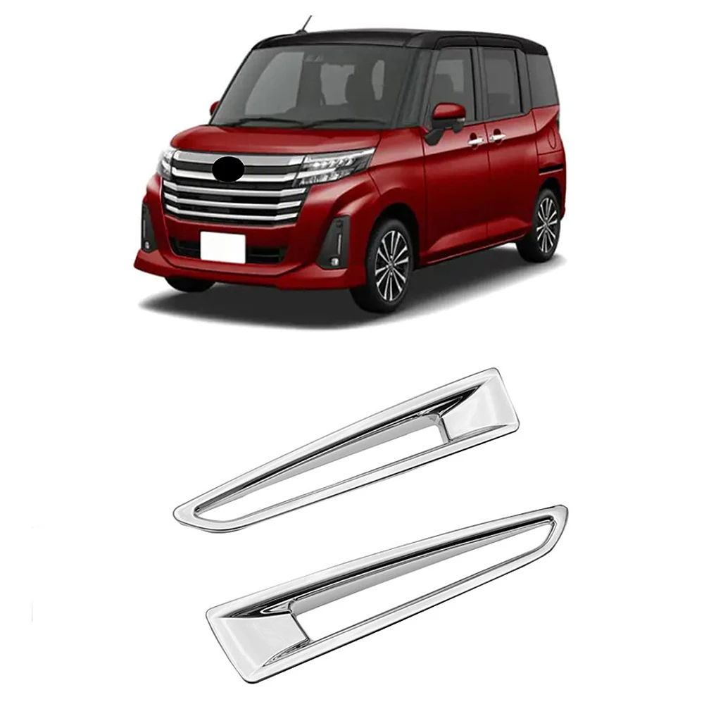 For Toyota Roomy 2019-2021 ABS Chrome Rear Fog Light Lamp Cover Trim Foglight Bezel Decoration Frame