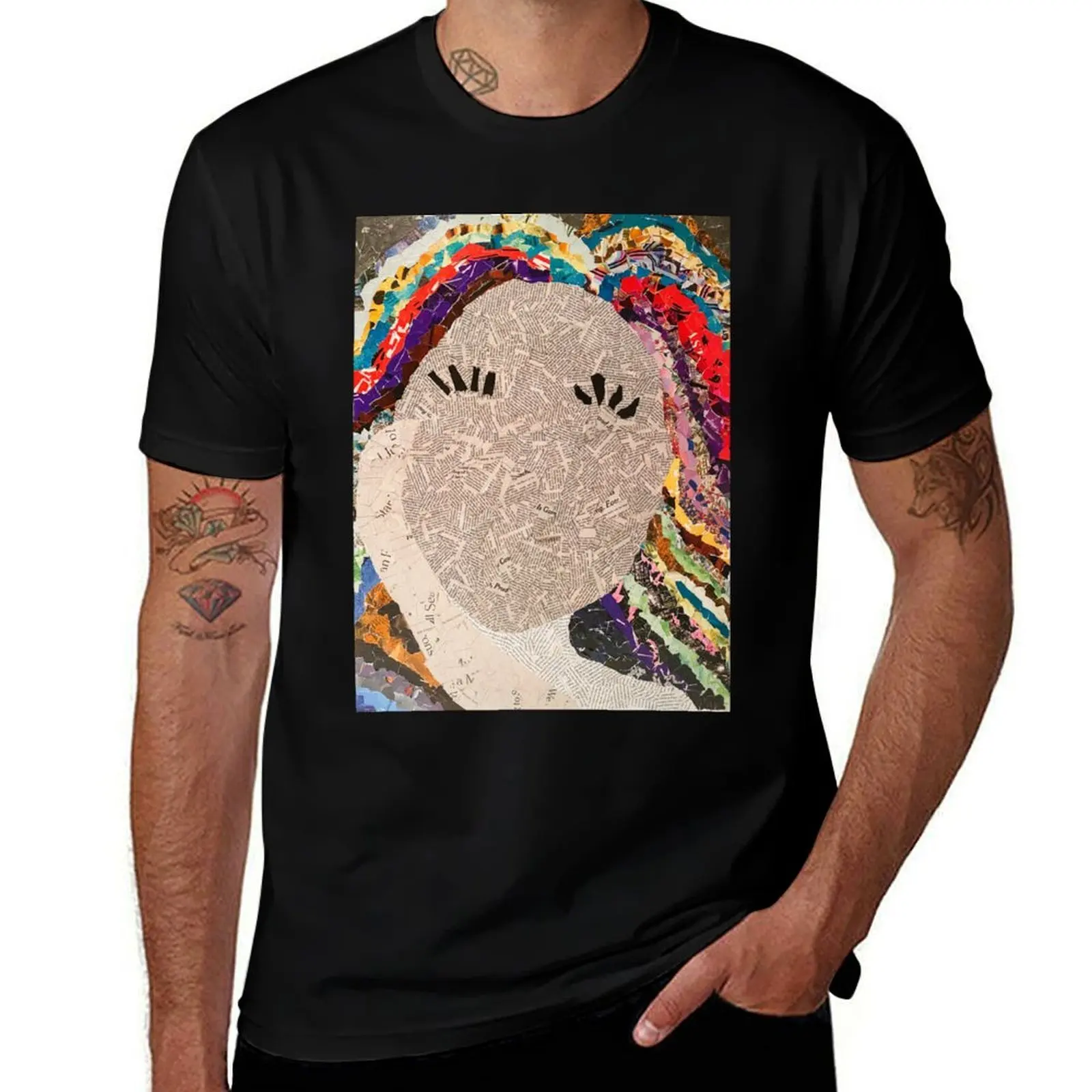 Handmade Collage T-Shirt Minimal Art Print T-Shirt