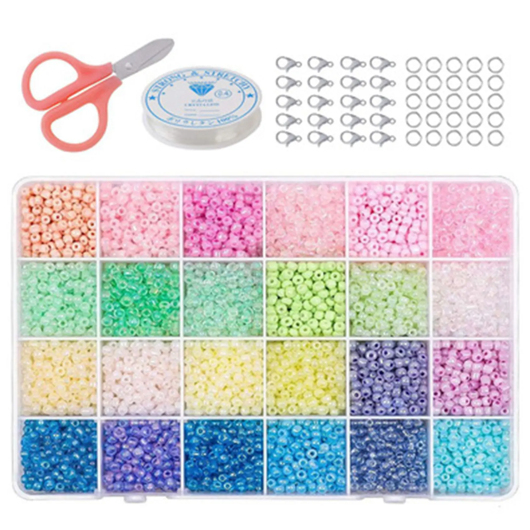 

Glass Seed Beads Kit Jewelry Making DIY Beads Set for Bracelets Art Crafts Accessories DIY