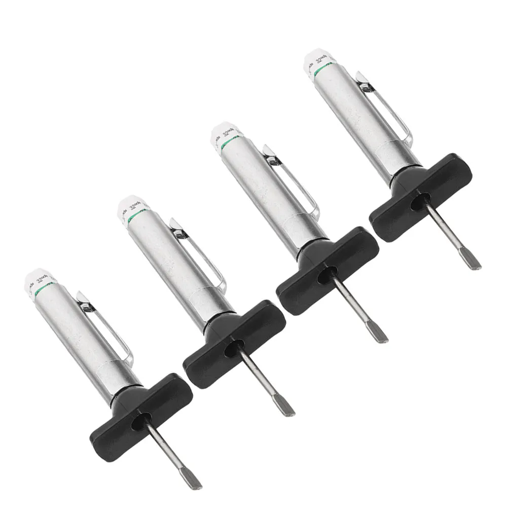 

4Pcs Tire Tread Depth Gauges Lightweight Portable Accurate Measure Tool Auto Car Vehicle Tyre Gauge for Safety Road Check 0-25Mm
