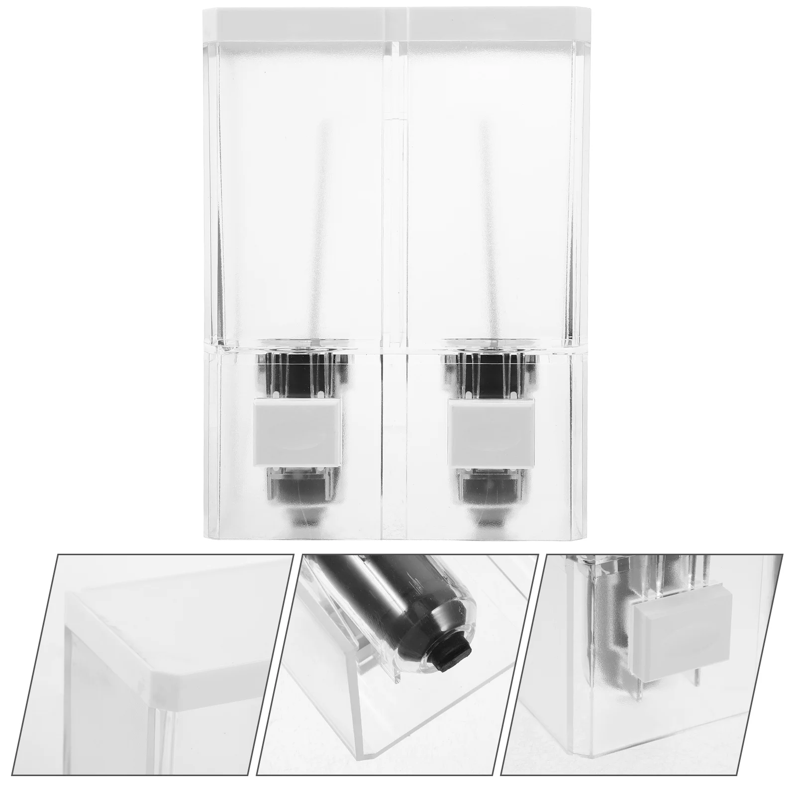 Wall Mounted Soap Dispenser Accessories Shower 2 Chamber No Drill Trace Dispender Pp Shampoo