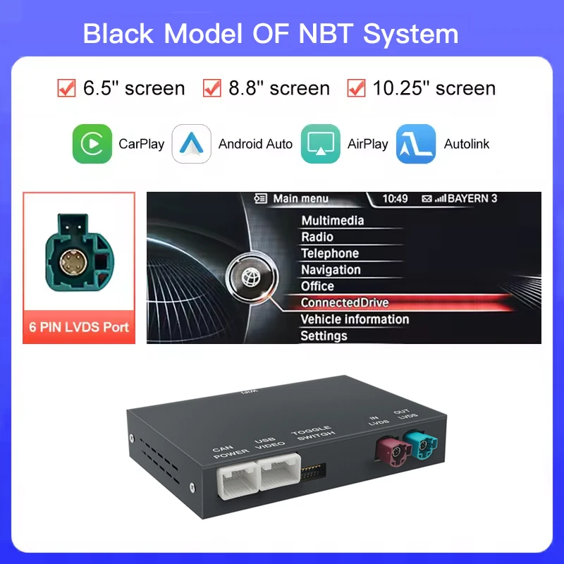 Drahtlose CarPlay Android Auto Für BMW 3 4 Serie F32 F33 F36 E90 E93 F30 F31 F34 F80 NBT CIC System 2009-2017 Airplay MirrorLink