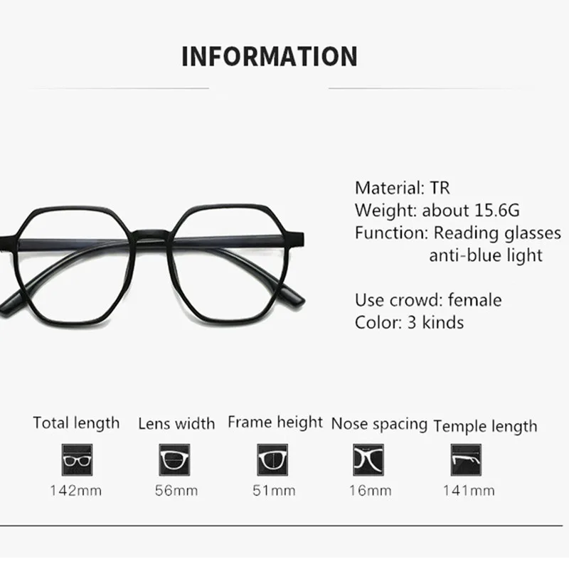 Женские очки для дальнозоркости по рецепту, антирадиационные очки для чтения, модные ультралегкие очки унисекс, диоптрии от + 1,0 до + 4,0