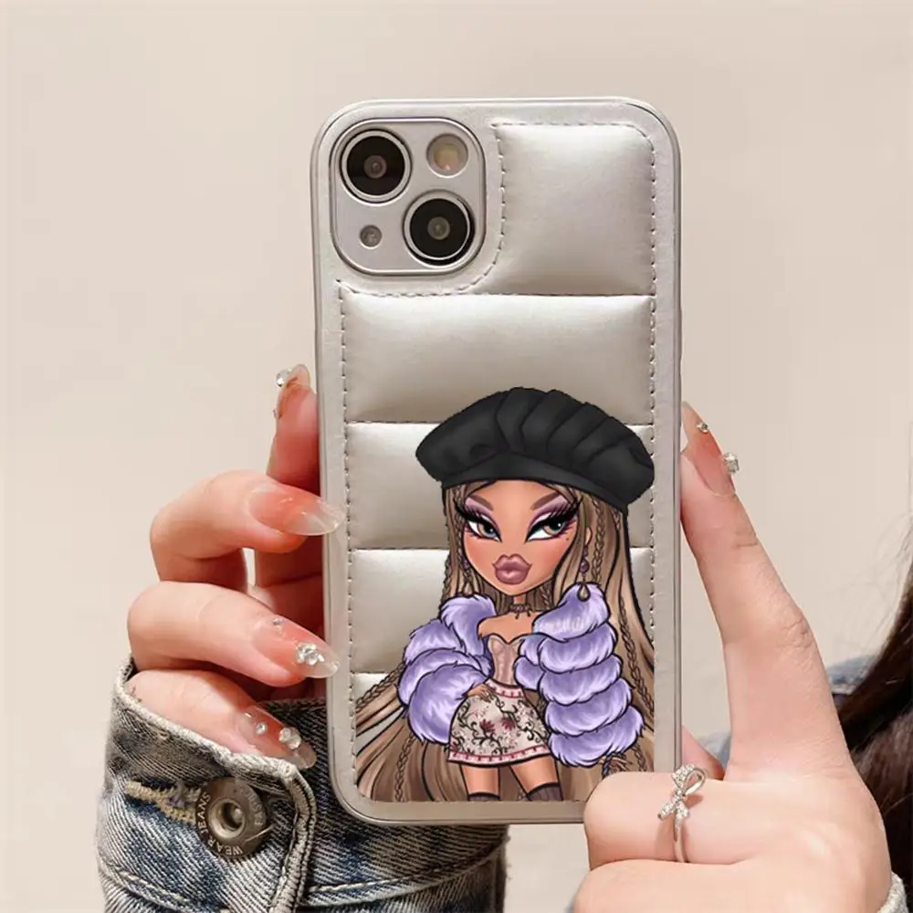 Baby Bratz-z (1) Phone Case Down Jacket TPU For IPhone 11 12 13 14 15 16 Pro7 8 Plus X XS Buffer Buff Cases Cover