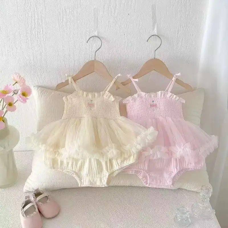 New Girl Baby Strap Bag Butt Skirt Baby Clothes Summer Thin Little Princess Elegant Sweet Puff Skirt
