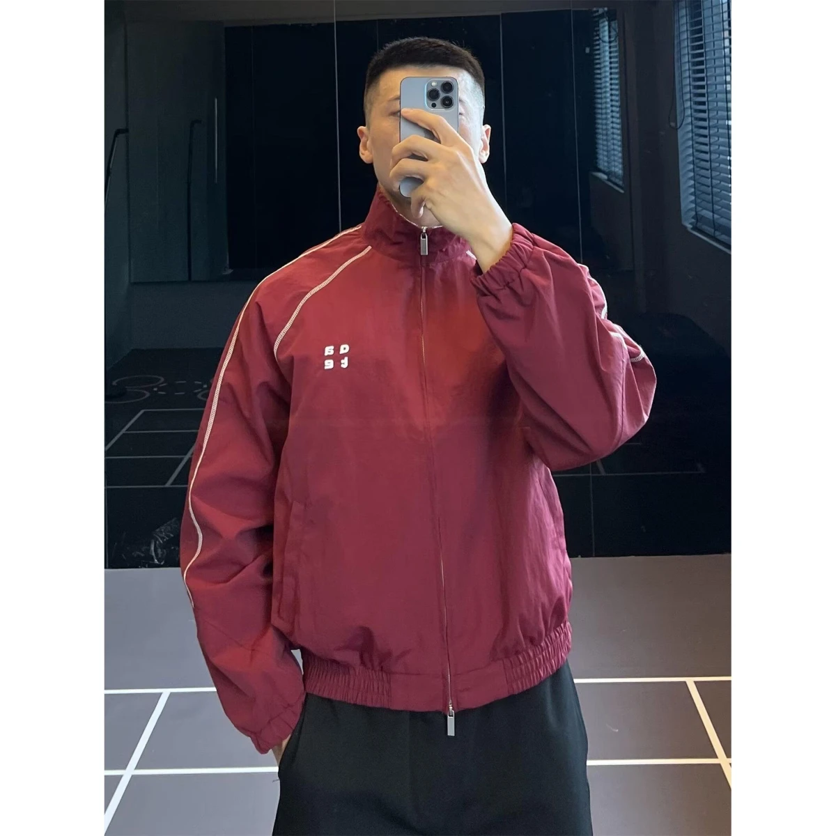 

Весенне-осенний свободный мужской тюнет в стиле хип-хоп, модная верхняя одежда в стиле Харадзюку, длинная куртка-стойка из полиэстера