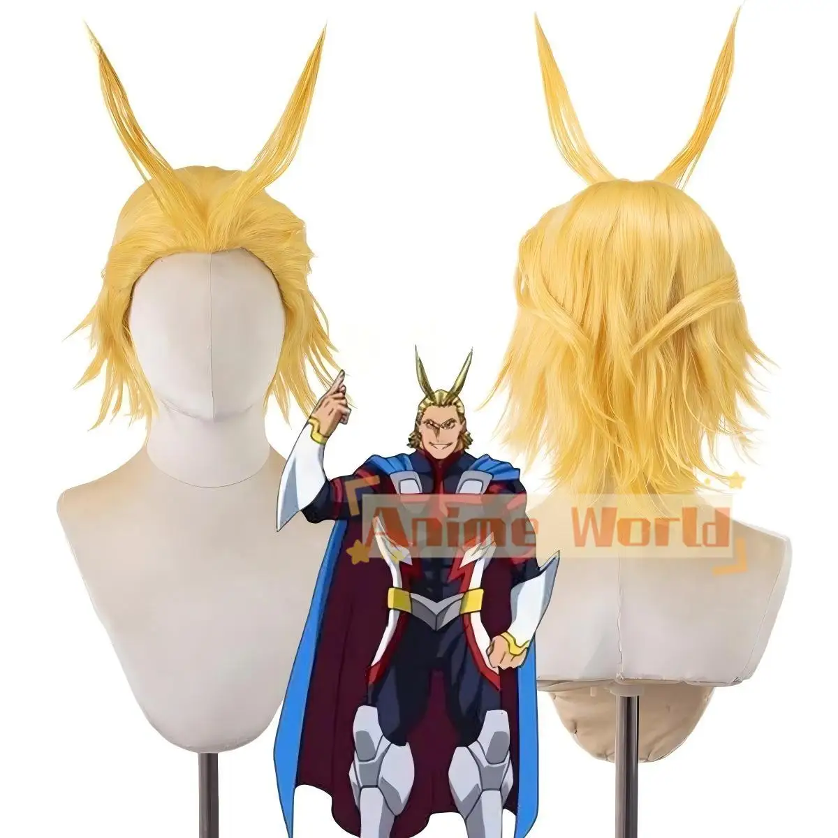 

Парик для косплея Аниме Аль-Майт, реквизит для Хэллоуина и карнавальных вечеринок, синтетические волосы из термостойкого волокна + шапочка для парика