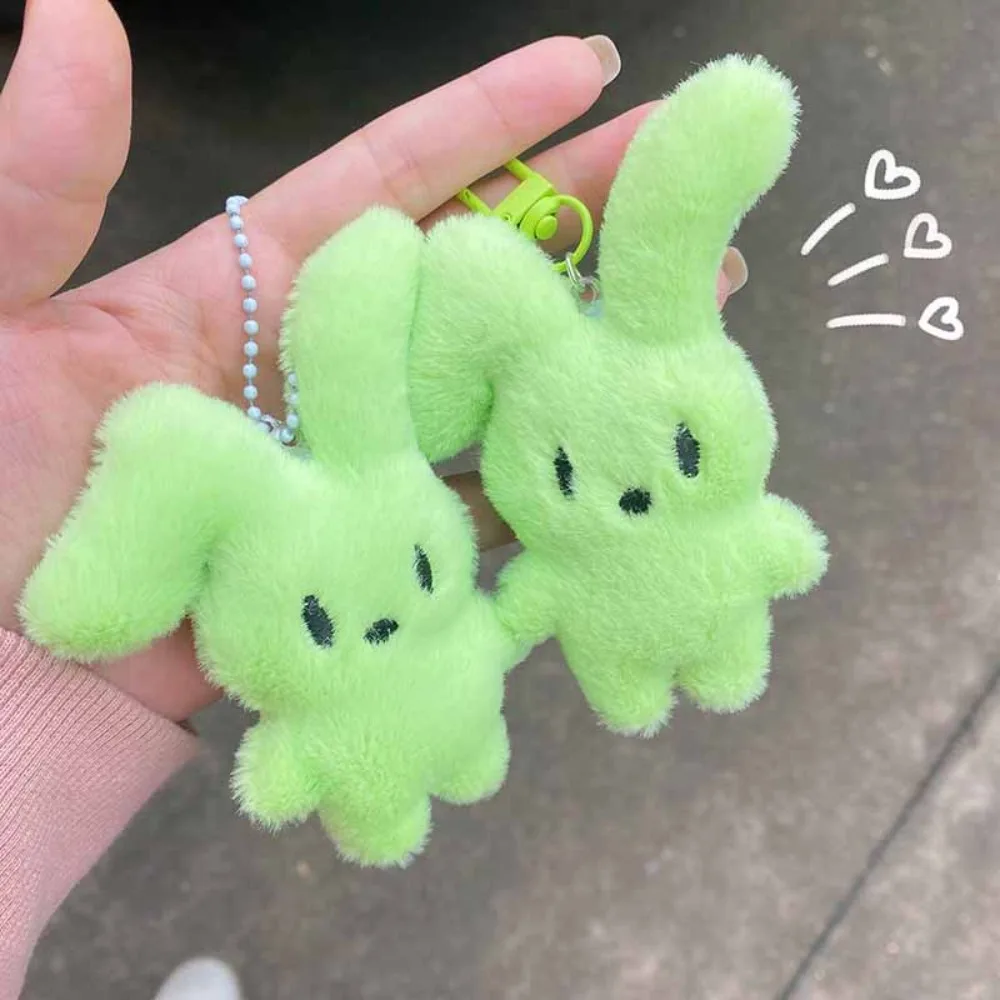 Kid Gift Rabbit Plush Toy Keychain Fluffy Kawaii Cartoon Keychain Soft Cute Couple Keychain Backpack Car Key Pendant