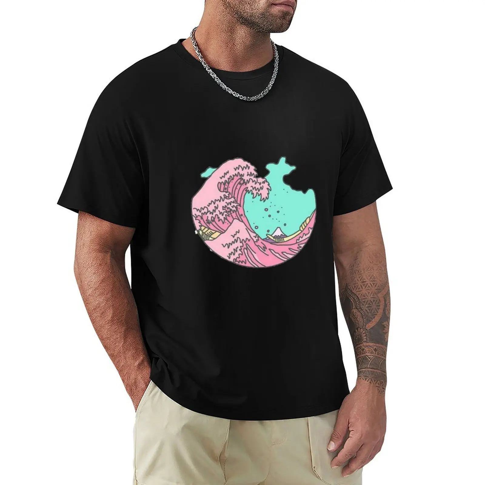 Great Wave Aesthetic Vaporwave T-Shirt shirts graphic tee custom shirt graphic tee shirt men