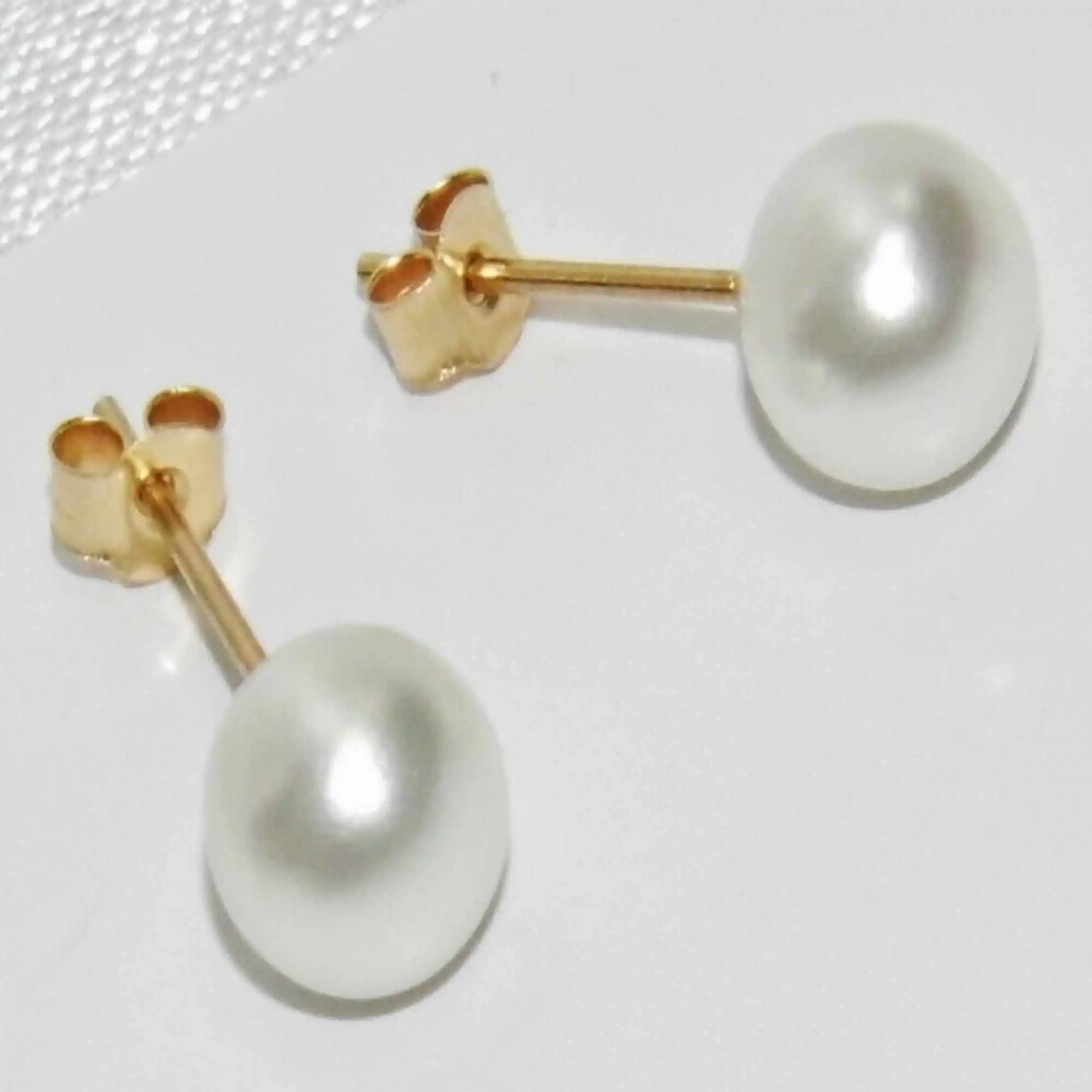 6mm Natural South sea white round pearl 14K gold earrings Gift Holiday gifts Women Fashion Beautiful Prayer