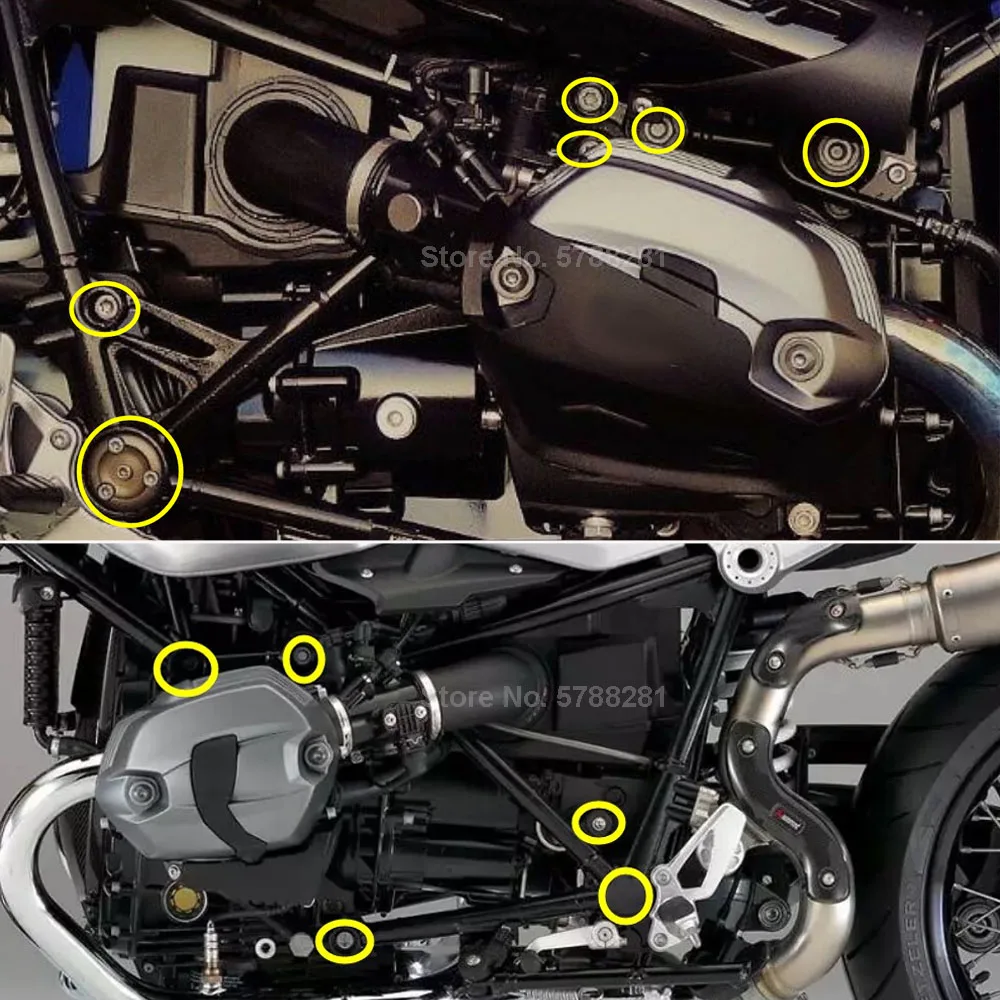 Para bmw rnin t r9t r net puro scrambler urbano 2014-2020 2021 2022 quadro da motocicleta buraco tampas capa de alumínio cnc r nove t