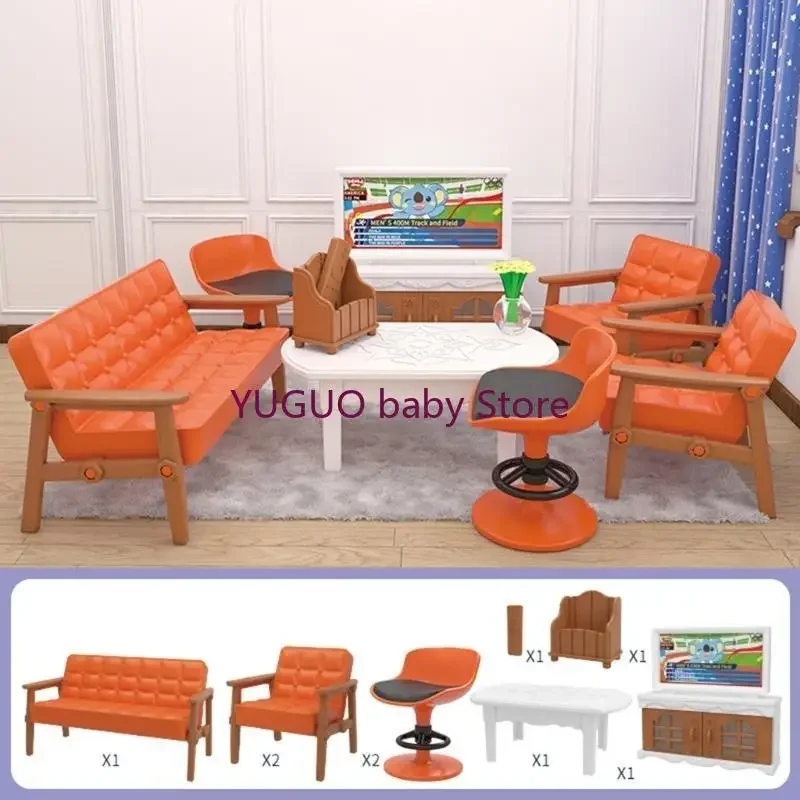 1/12 Scale Dollhouses Scene Displaying Furniture Set and Accessories for Dollhouses Decors Children Pretend Play Game Toy 15UB