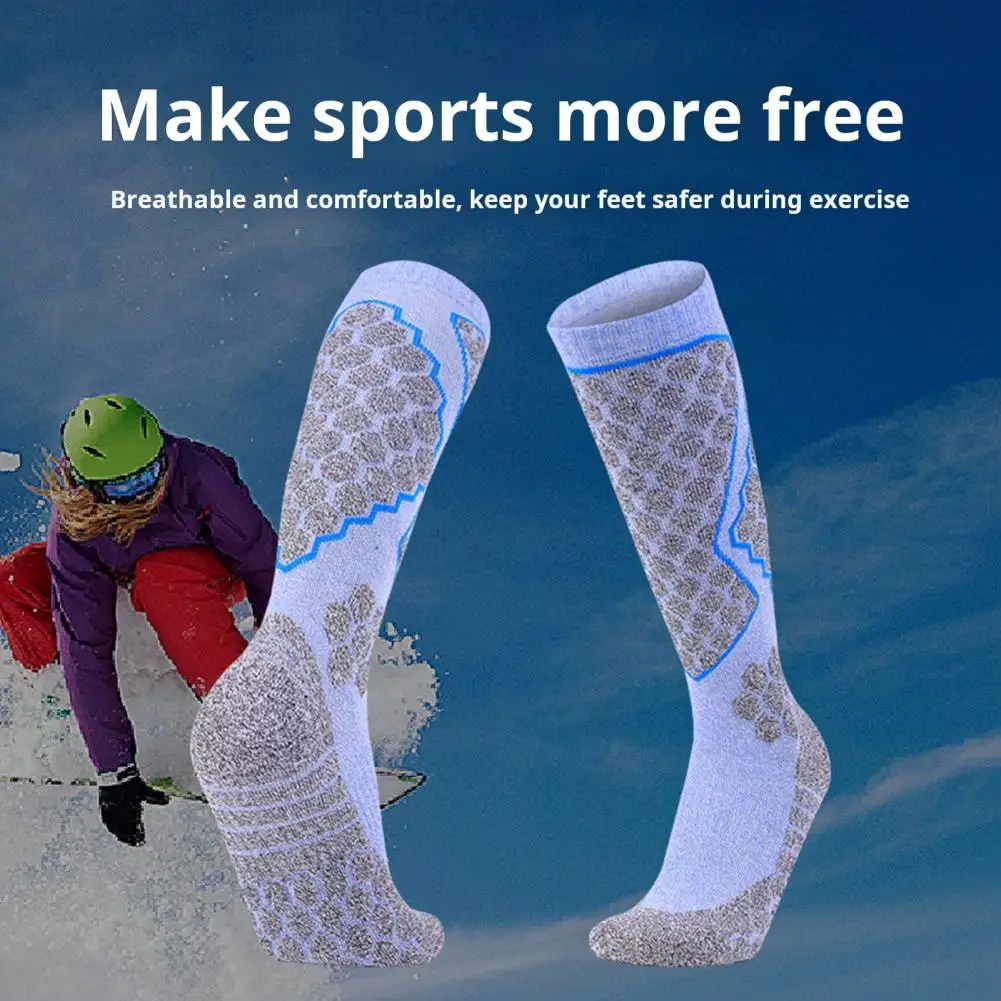 

Легкие лыжные носки, зимние теплые лыжные носки до колена для женщин, спортивные на открытом воздухе, термоноубордические носки для катания на лыжах, велоспорта, пешего туризма