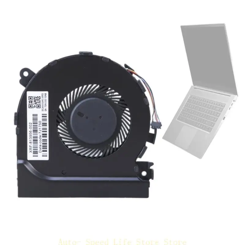 

02DA Laptops CPU GPU Radiators Fan DC5V 4Pin 4wires for Spectre 15CH 15-CH000