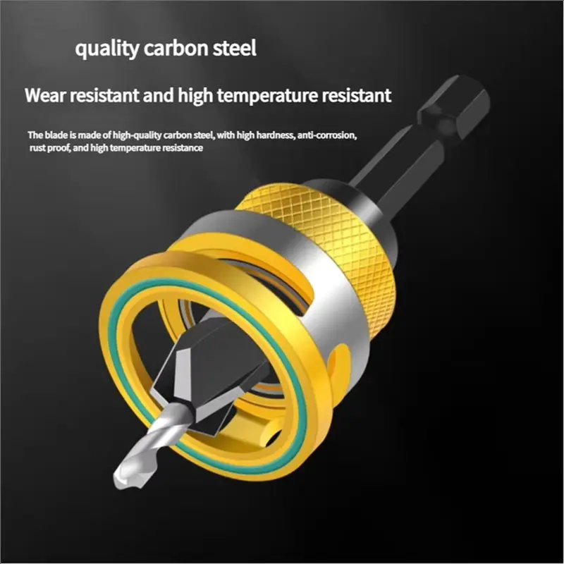 

【LIMITED EDITION】Premium M2 High-Speed Steel Chamfered Drill Bit Kit With Adjustable Depth Stop, Suitable For Wood And Aluminum.