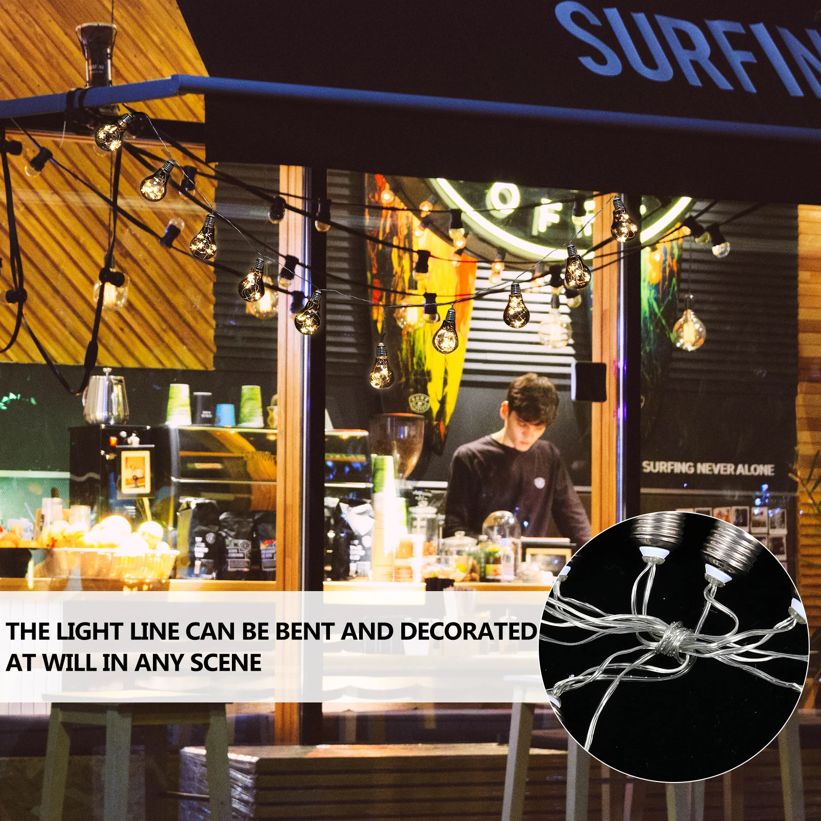 Number Light String LED Bulb Hanging Lights Christmas outside Decorations