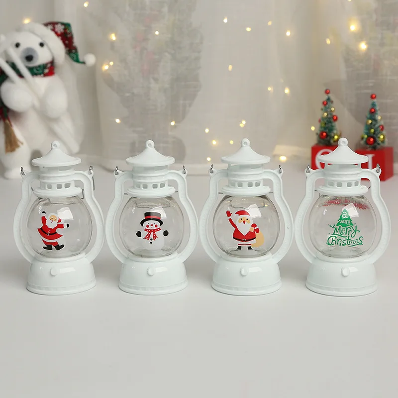 Portable Christmas Led Lantern Santa Snowman Ornaments Lights Home Christmas Xmas New Year Navidad Ornaments Gifts Party Lights