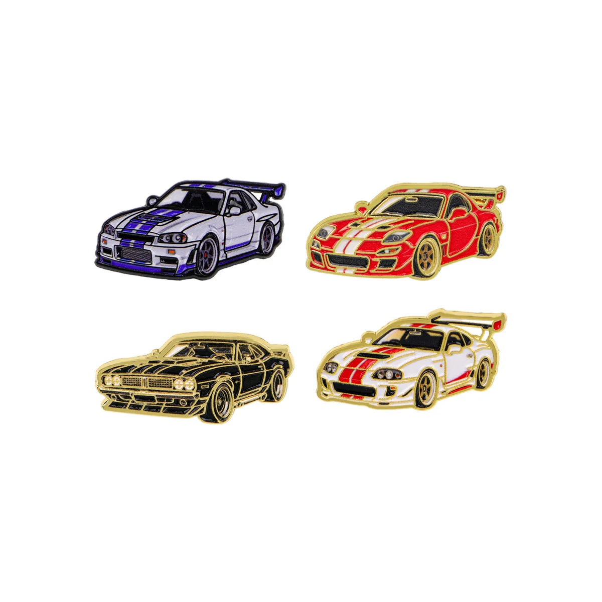 Race Car Enamel Pin JDM Sports Lapel Badge Retro Modified Vehicle Pins Brooch DIY Backpack Jacket Hat Cloth Craft Jewelry Gift