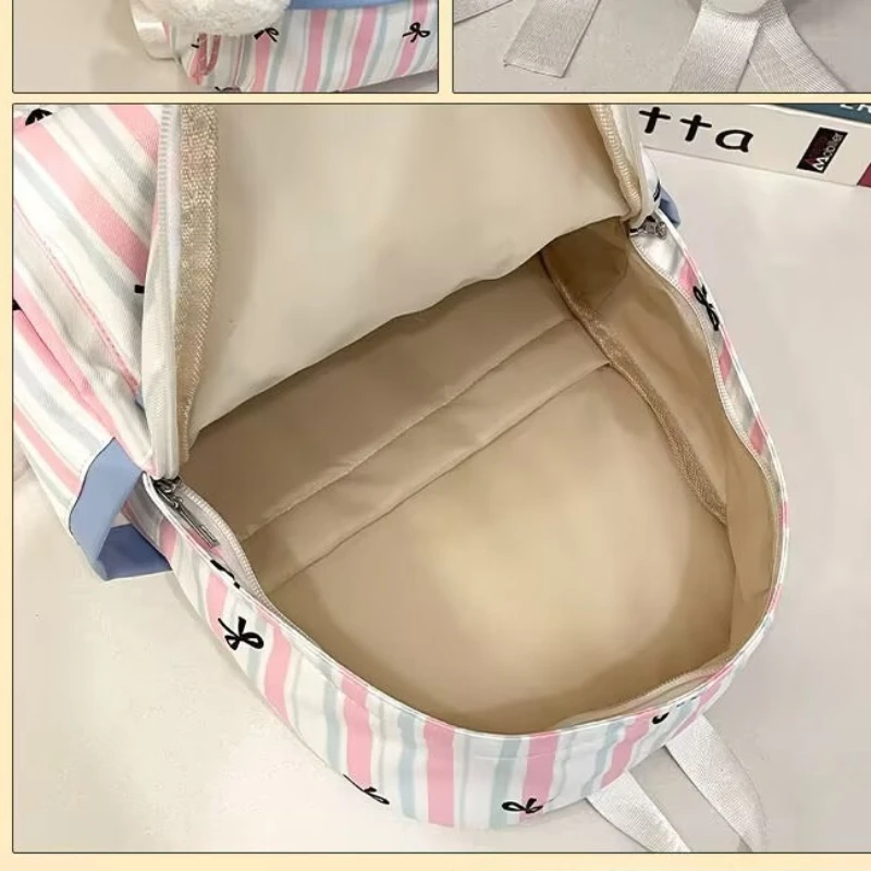 헬로키티 만화 캐릭터 백팩, 남녀공용 학생 가방, 가벼운 외출용 레저 가방, 여성용 이타백, 캔버스 소재, 대용량