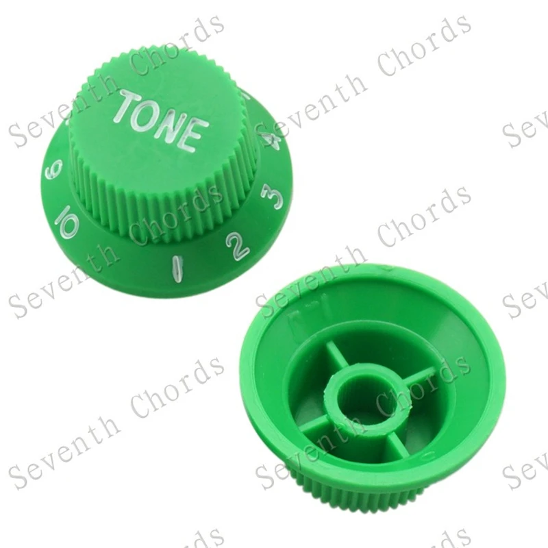 4 Stück Grüne Blaue Rote Rosa Farbige E-Gitarren-Drehknöpfe Potentiometer-Kappen Lautstärke-Ton Musikinstrument Zubehörteile – Detail 13
