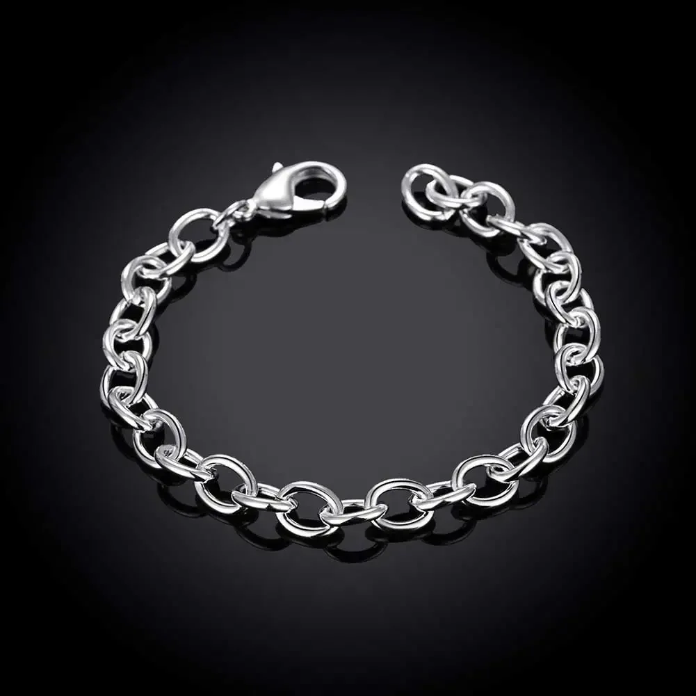 New 925 Sterling silver Bracelets fine Wild chain for women men high quality Wedding party Christmas Gifts Fashion Jewelry