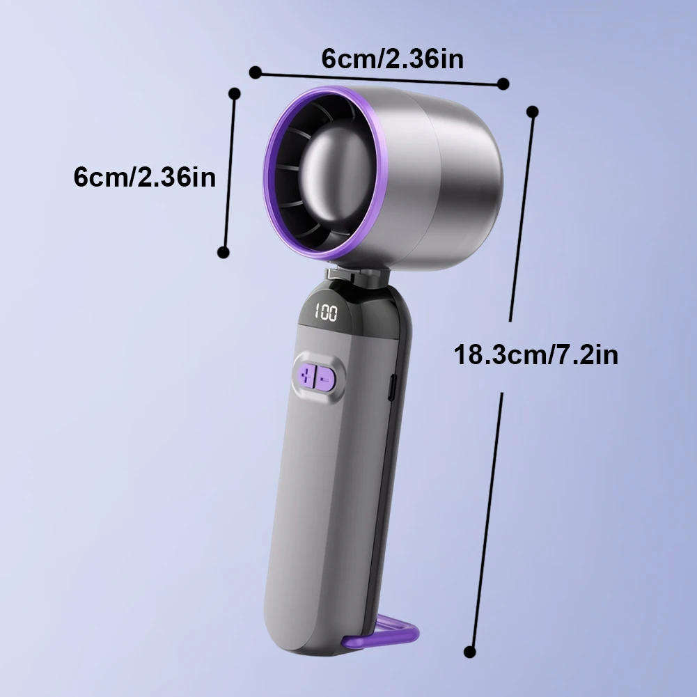 

Ручной турбовентилятор со светодиодным цифровым дисплеем, регулируемый охлаждающий вентилятор, перезаряжаемый через USB портативный электрический вентилятор для домашнего офиса