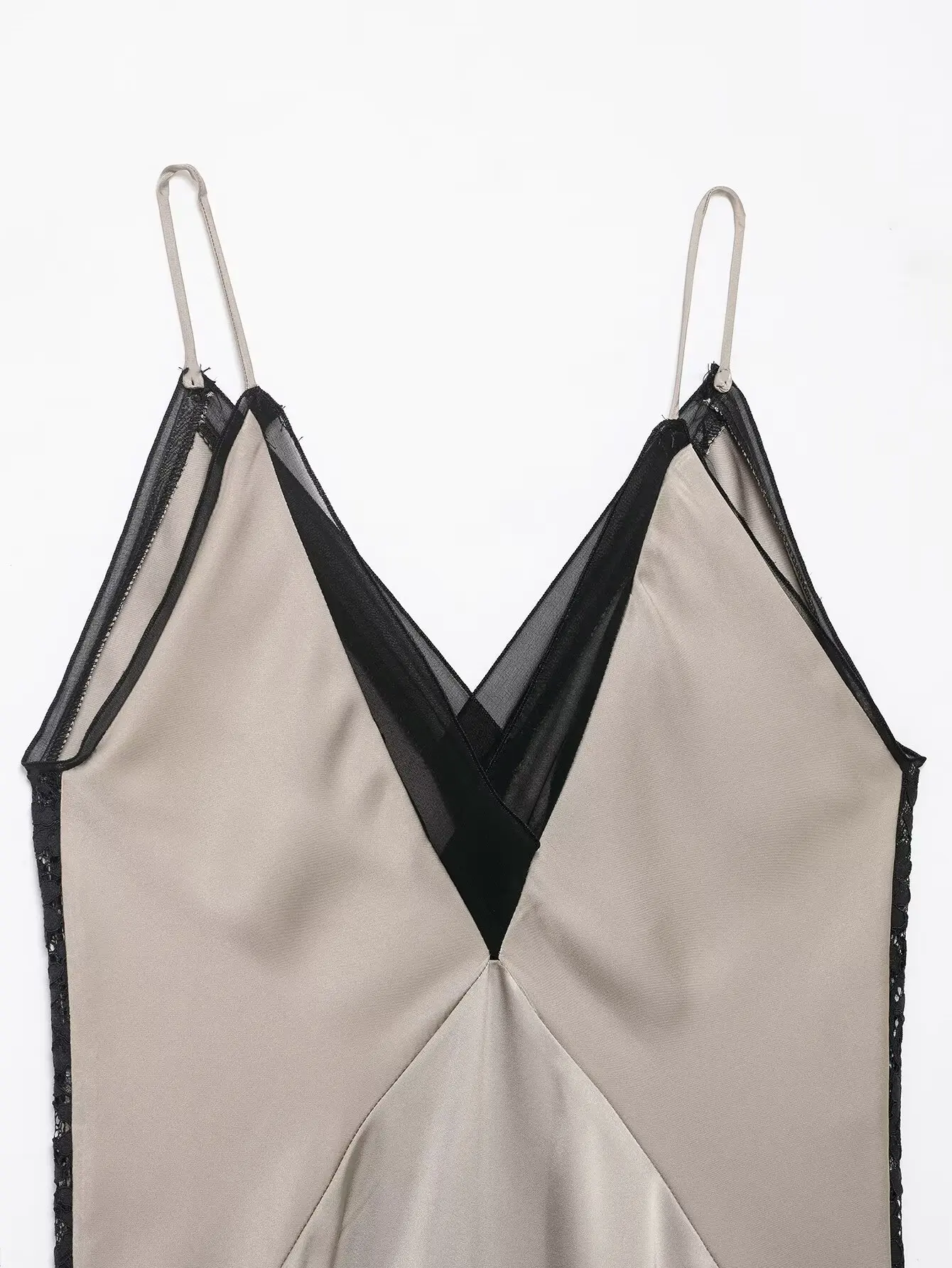 Sukienka midi asymetryczna z satyny BSAY, damska moda jesień-zima, nowa seksowna sukienka na ramiączkach z dekoltem w serek, francuski szyk, odzież wieczorowa dla kobiet.