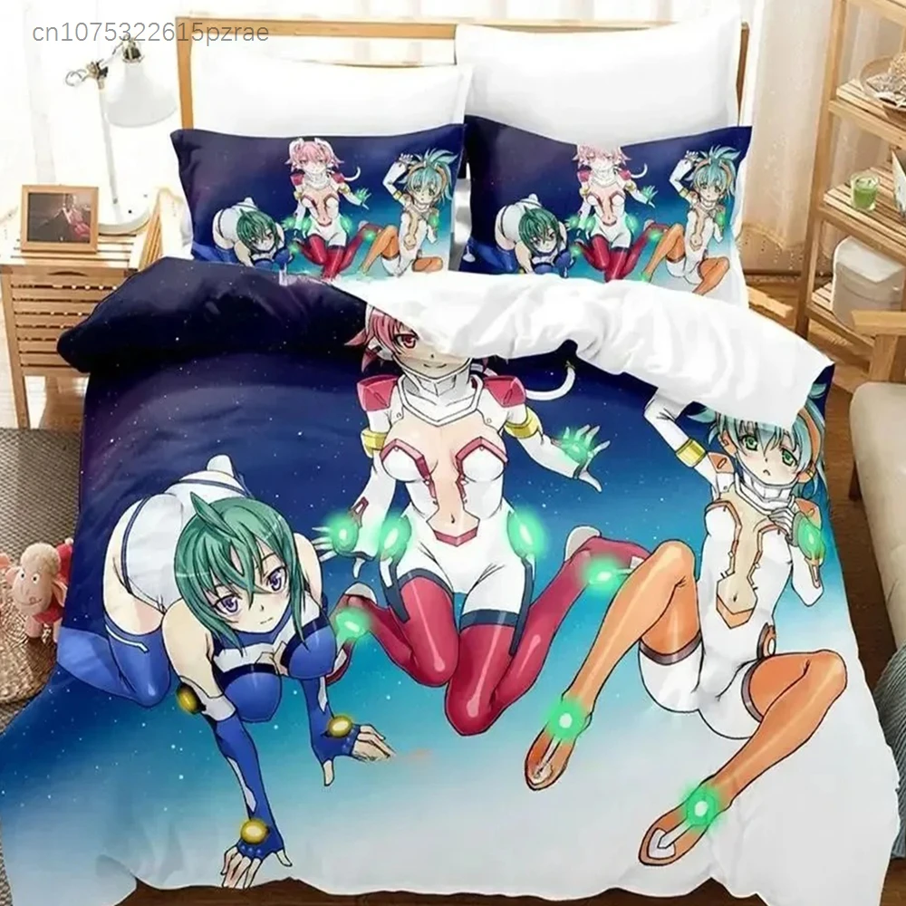 Kawaii Girl Sora Wo Kakeru Shoujo Bedding Set Single Twin Full Queen King Size Bed Set Adult Kid Bedroom Duvet Cover Sets Anime
