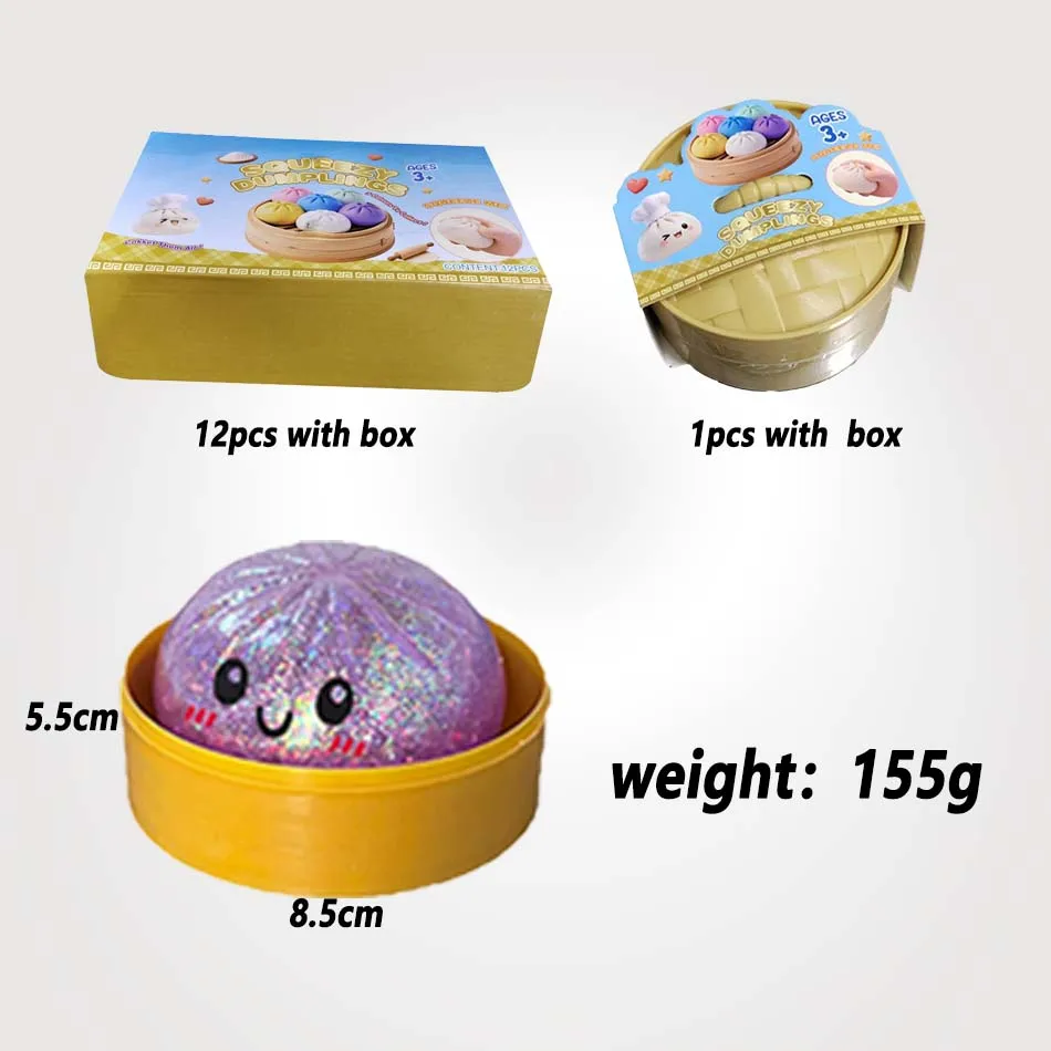 Dumpling Squishy Mysteries Dumplings Stress Relief Fidget Toys Home Office Desk Accessories Party Gift Mystery Dumpling Squishy