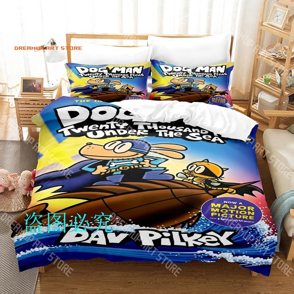 2026 3D Print Cartoon DOG MAN Bedding Set Single Twin Full Queen King Size Bed Set Adult Kid Bedroom Duvetcover Sets
