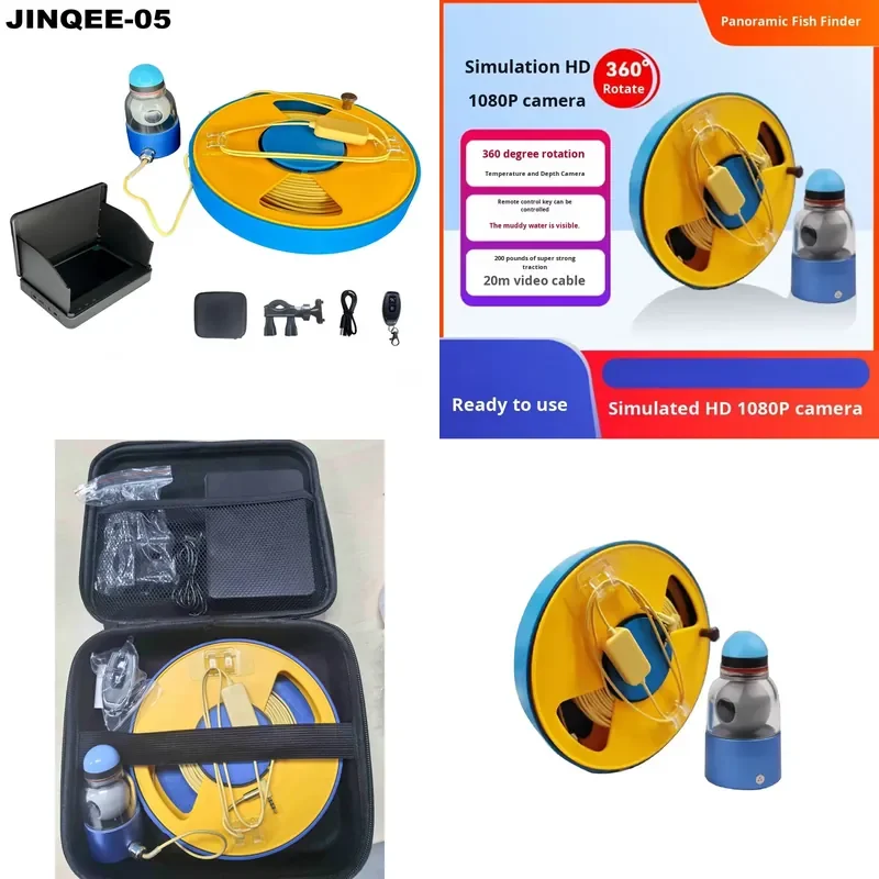 JINQEE JQ-05 Durable Plastic Ultra High-Definition 360-Degree Panoramic Night Vision Temperature Depth Sensing 5.0INCH LCD