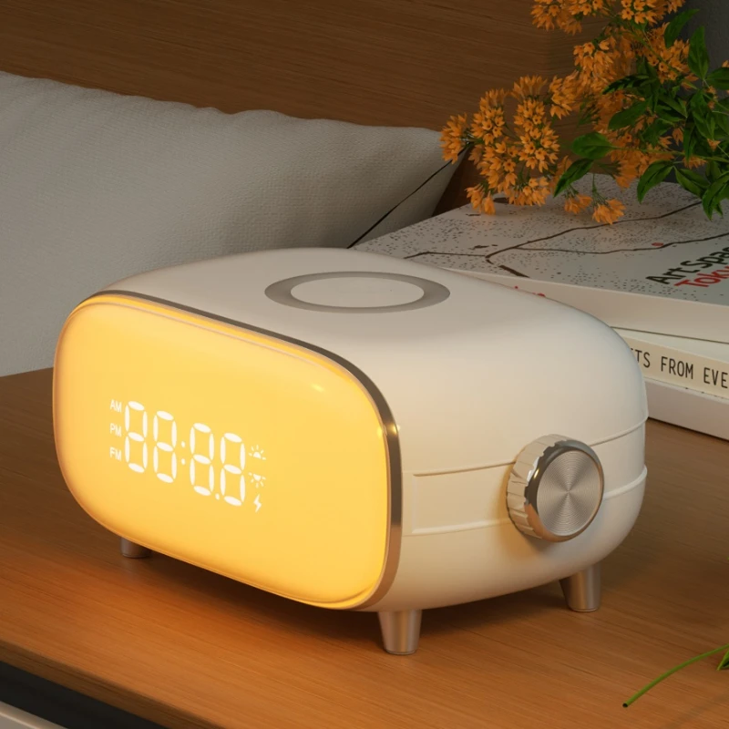 

LED Digital Clock Wake Up Light Alarm Clock Table Lamp with Sunset Mode Night Light for Bedroom Decoration Desk Clock