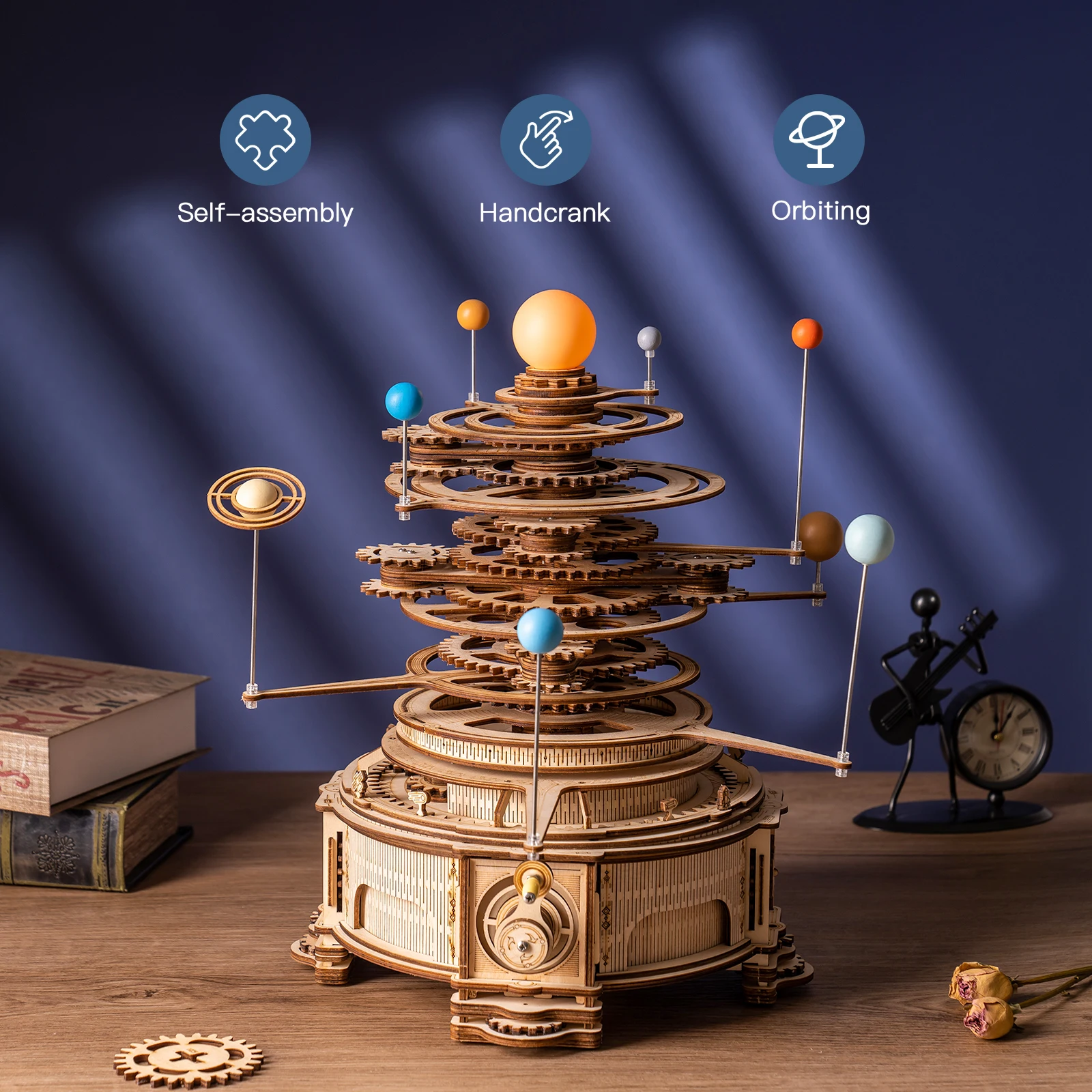ROKR ของเล่นปริศนาไม้ 3 มิติ - - Solar System Orrery บทวิจารณ์และราคา