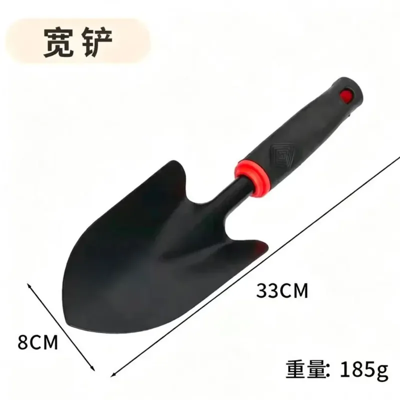 4 Piece Garden Tool Set with Vinyl Handle Five Tooth Hoe and Shovel for Flower Planting Weeding Digging Outdoor Gardening