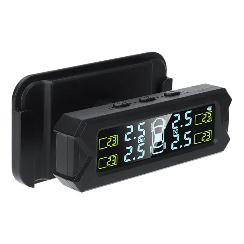 Solar TPMS Tire Pressure Monitoring System Real‑Time Alarm Adjustable Display for Sedan SUV Off‑road Vehicle