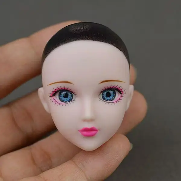 

New Soft Practice Makeup Doll Heads Original 3D Green Blue Eye For 30cm 11.5" Doll Heads For 1/6 BJD Doll Practicing Makeup Head