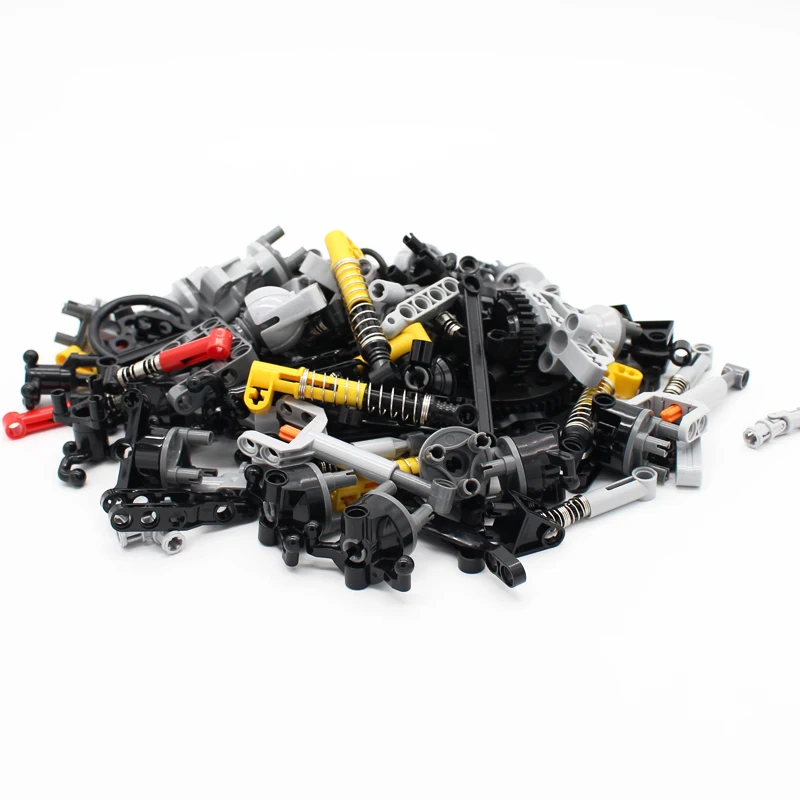 136PCS Suspension Bricks Pneumatic/Gear/Actuator/Connecting Shaft Combinations Set MOC DIY  Technology Building Blocks Toy Parts