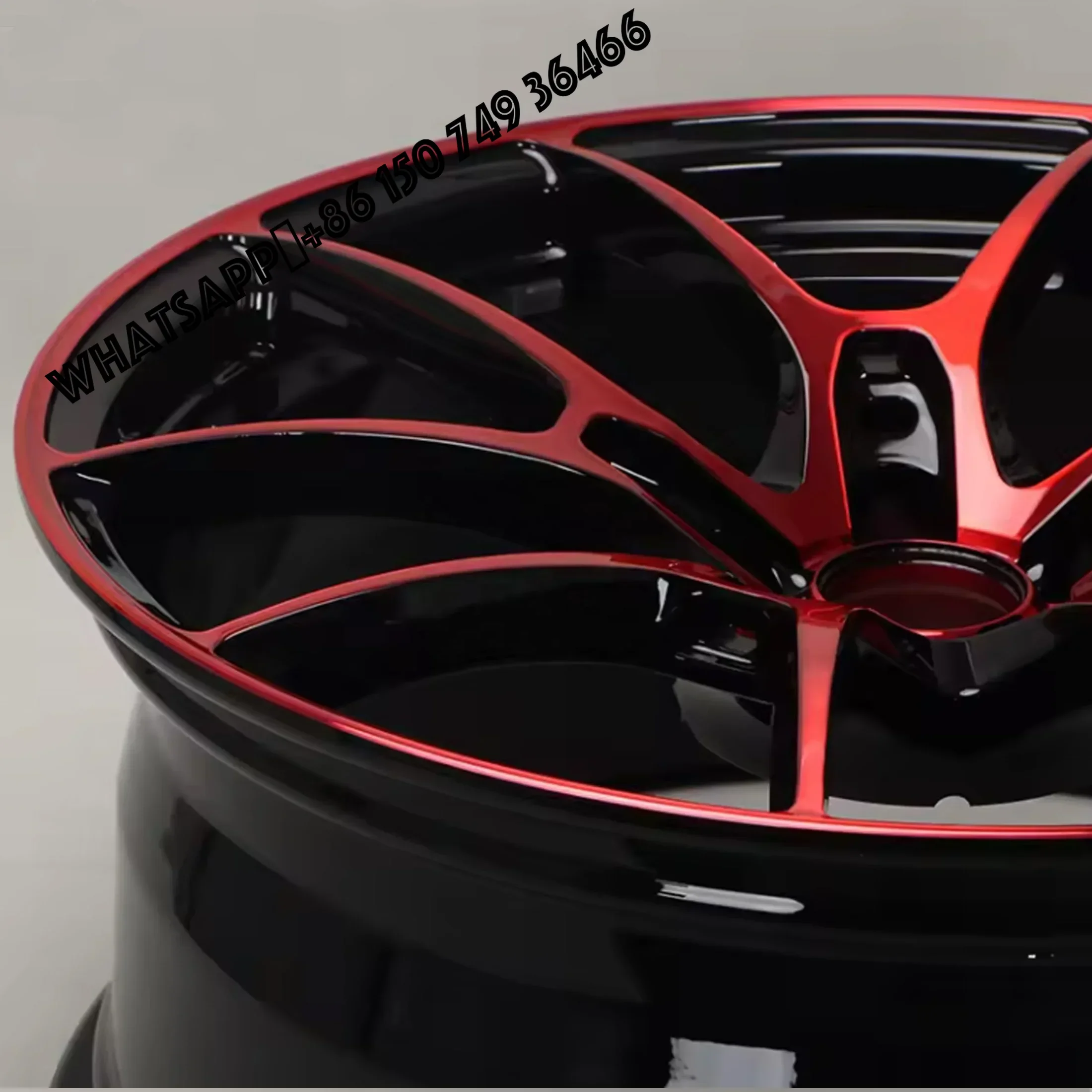 

6061-T6 18 19 20 21 22 23 Inch Black and Red One-piece Forged Alloy Wheels for Lamborghini BMW Mercedes Land Rover