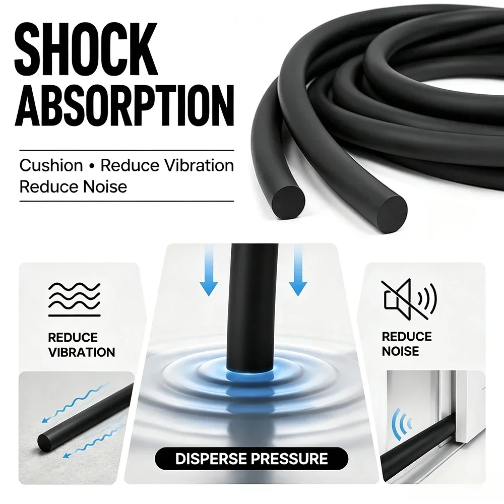Solid Black Natural Latex Round Strip Diameter 6mm High-Elasticity Rubber Cord Strength Slingshot Elastic Band DIY view 6
