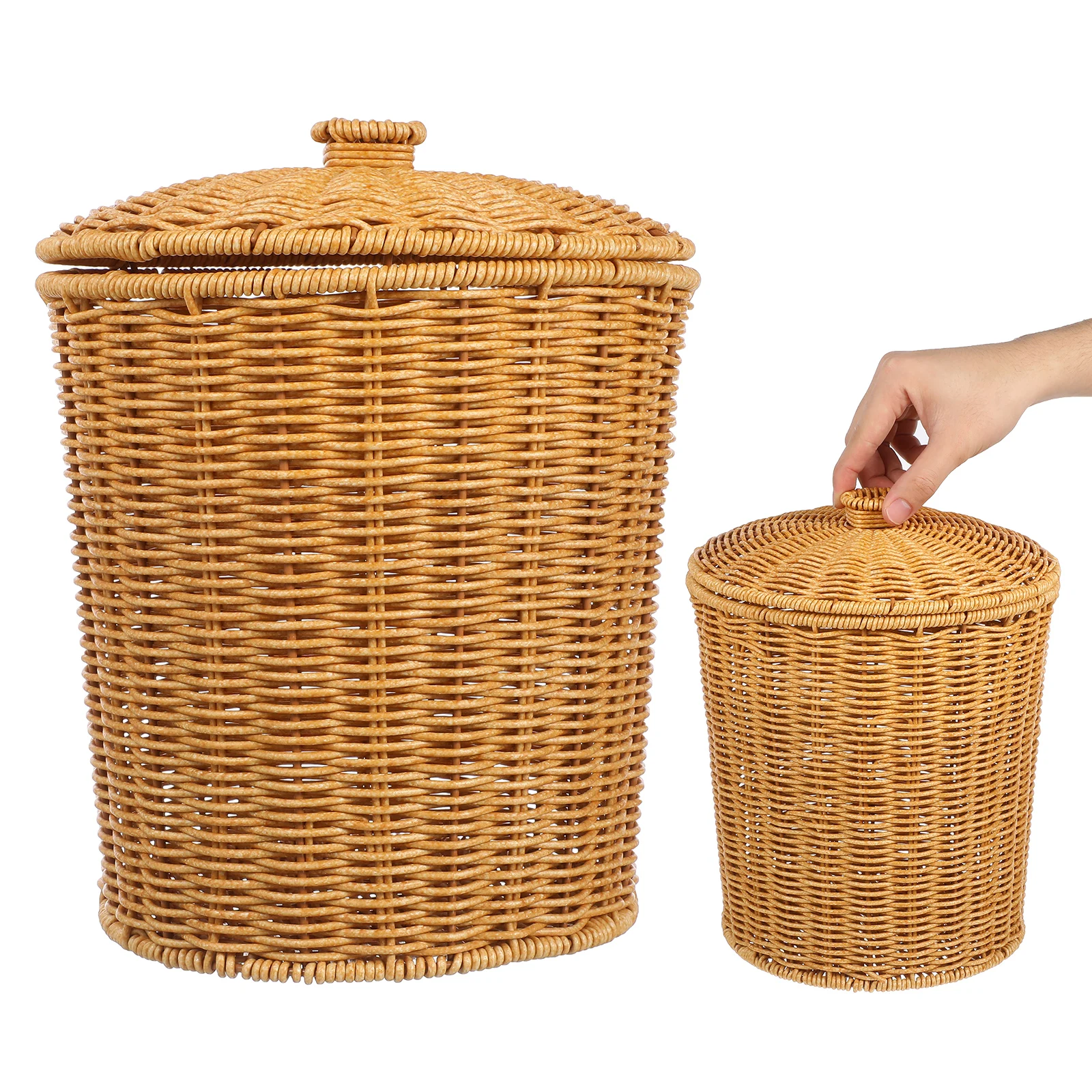 

Laundry Basket PP Plastic Covered Portable Handheld Sundries Organizer Bedroom Storage Basket Dirty Clothes Holder