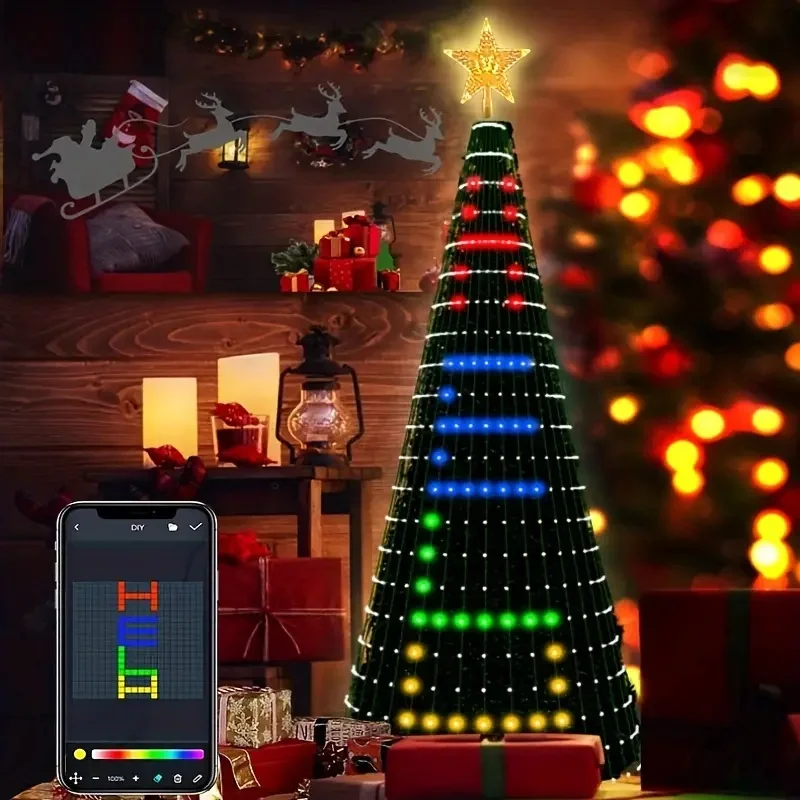 

Christmas String Lights RGB LED Bluetooth App Remote Control Lamp USB Garland For Bedroom Navidad Christmas New Year Decoration